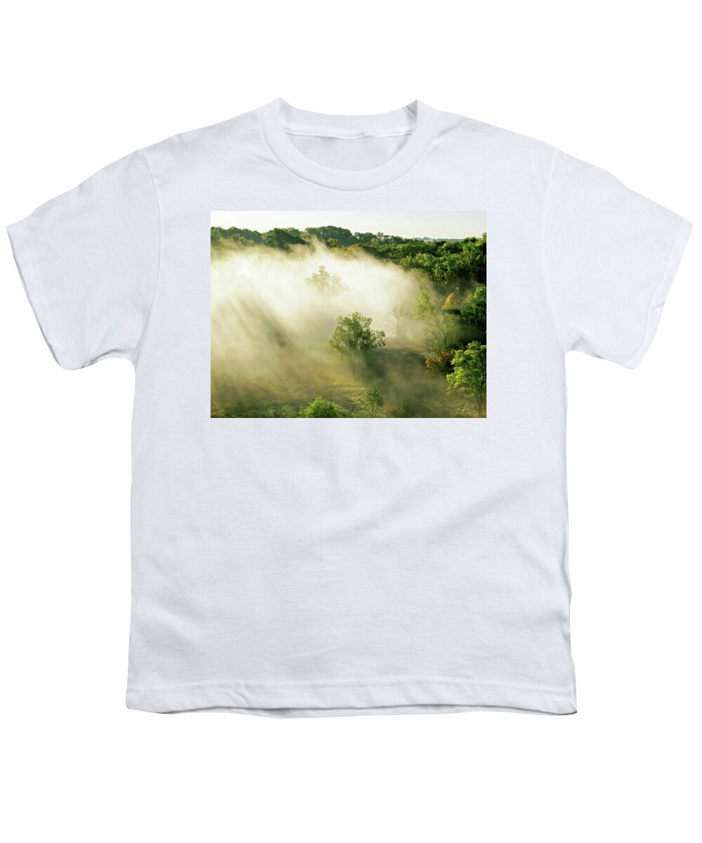 Landscape Youth T-Shirt featuring the photograph Foggy Morning by Lens Art Photography By Larry Trager