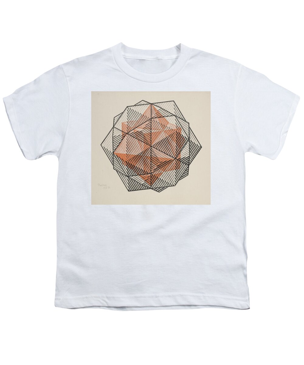 Geometric Youth T-Shirt featuring the painting Four Regular Solids by MotionAge Designs