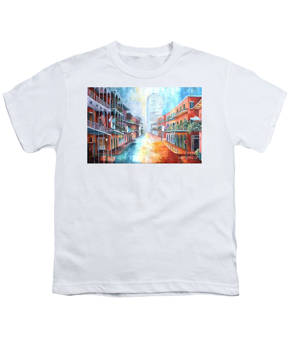 New Orleans Youth T-Shirt featuring the painting French Quarter Royal by Diane Millsap