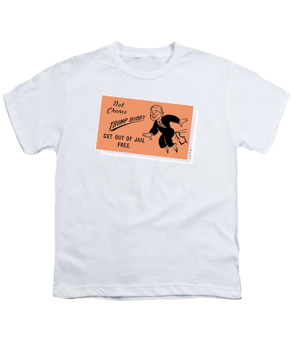 Captionless Youth T-Shirt featuring the drawing Get Out Of Jail Free Card by Kim Warp