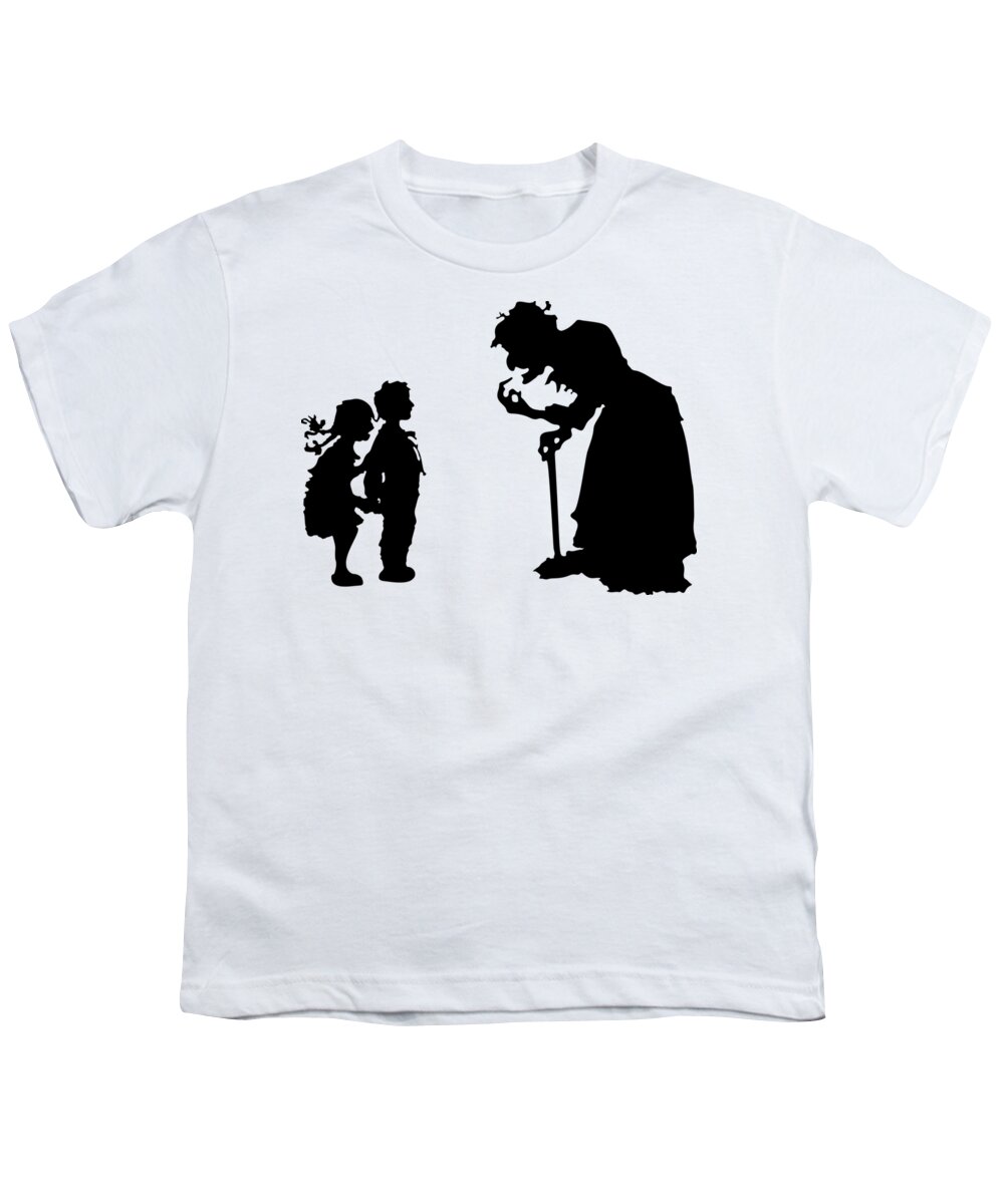 Halloween Youth T-Shirt featuring the drawing Hansel and Gretal by Nancy Ayanna Wyatt