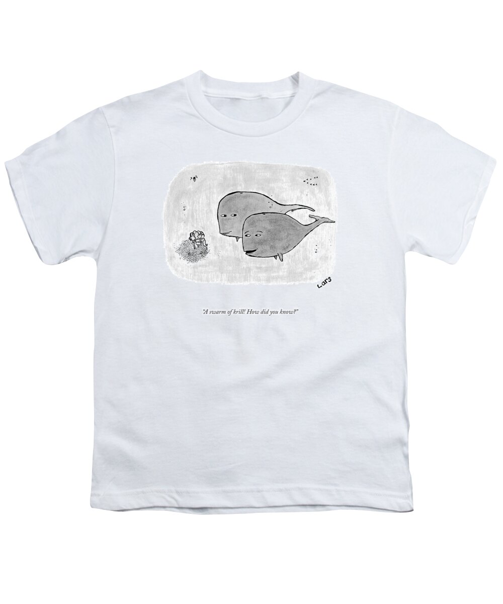 A24887 Youth T-Shirt featuring the drawing How Did You Know? by Lars Kenseth