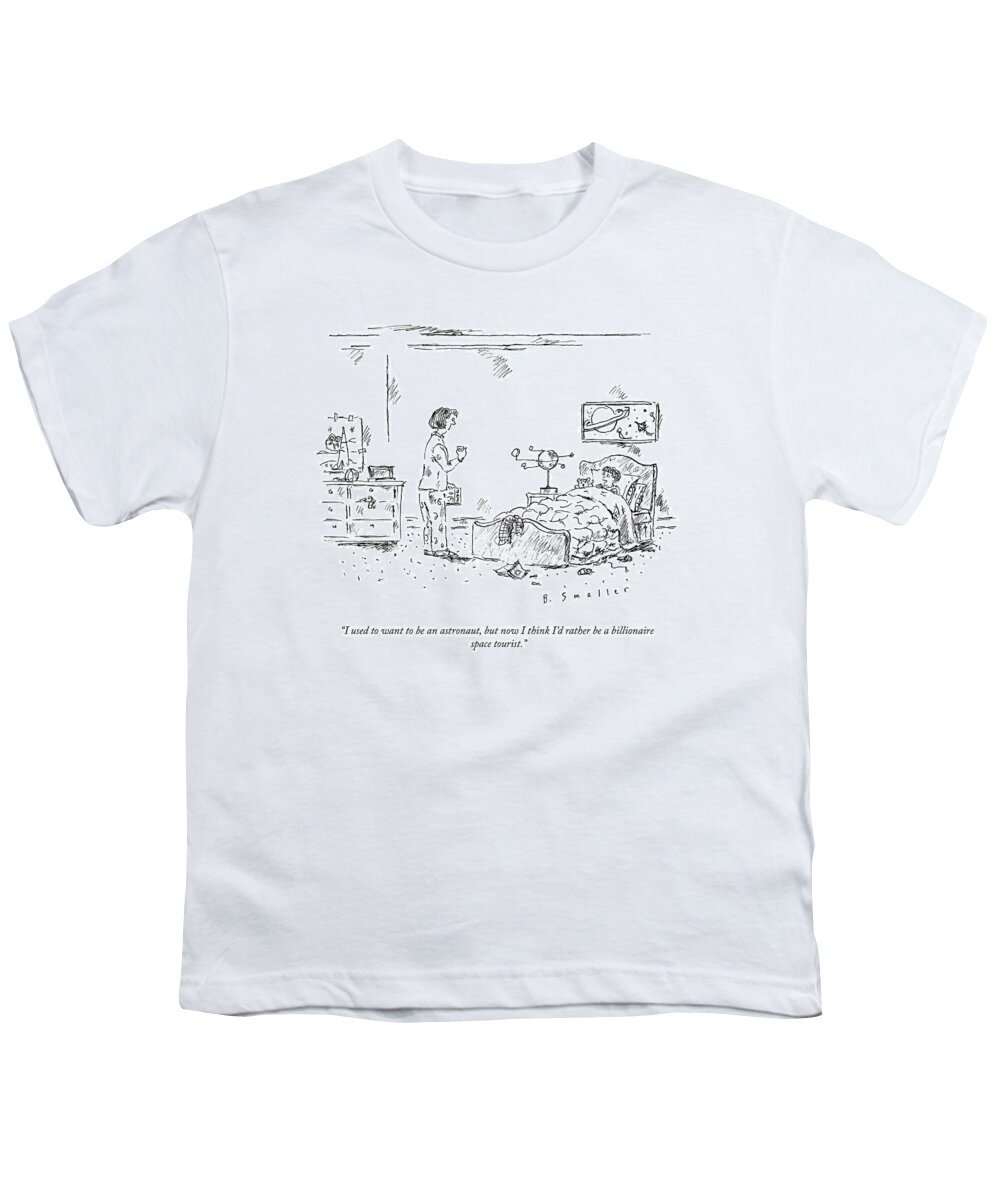 A25930 Youth T-Shirt featuring the drawing I Used To Want To Be An Astronaut by Barbara Smaller