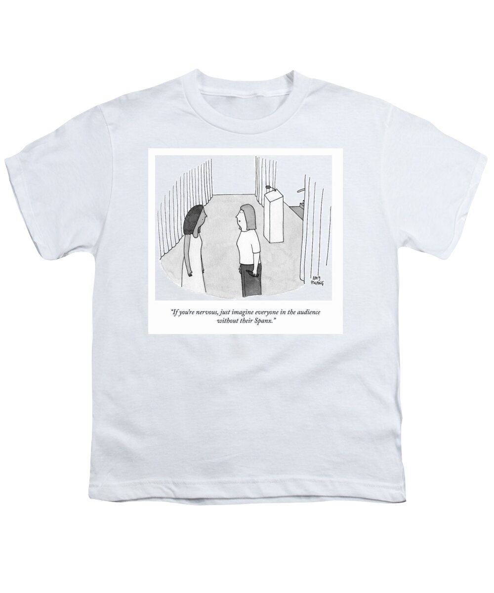 if You're Nervous Youth T-Shirt featuring the drawing If You're Nervous by Amy Hwang