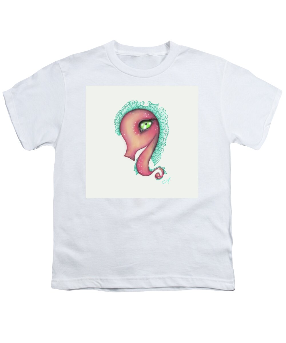 Whimsical Youth T-Shirt featuring the painting Iriel by Abril Andrade