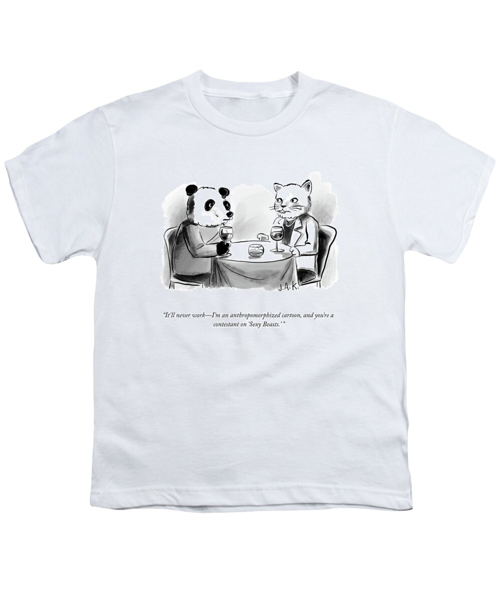 it'll Never Worki'm An Anthropomorphized Cartoon Youth T-Shirt featuring the drawing It'll Never Work by Jason Adam Katzenstein
