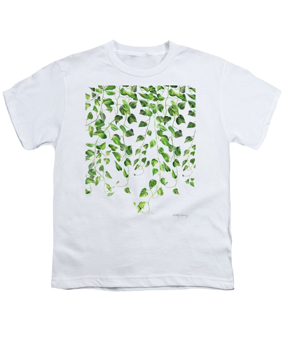 Ivy Garland Youth T-Shirt featuring the painting Ivy Garland 2 by Melly Terpening