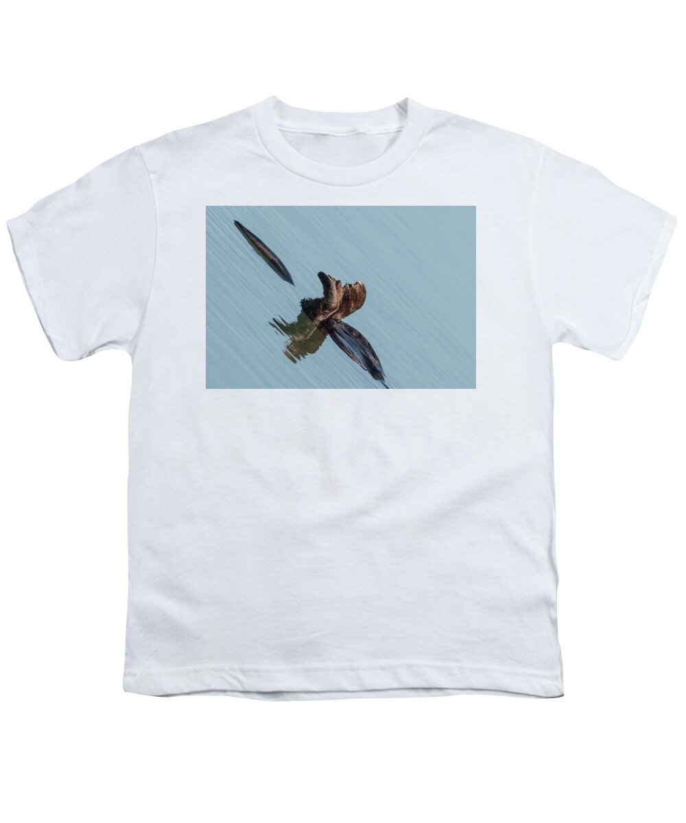 Sea Otter Youth T-Shirt featuring the photograph Just Relaxing by Puttaswamy Ravishankar