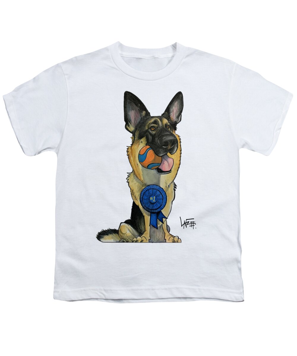 Dog Youth T-Shirt featuring the drawing Kertesz 5396 by John LaFree