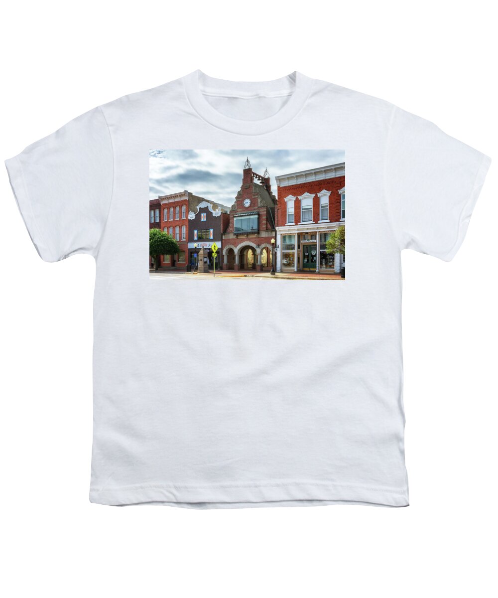 Klokkenspel Youth T-Shirt featuring the photograph Klokkenspel - Pella Iowa by Susan Rissi Tregoning