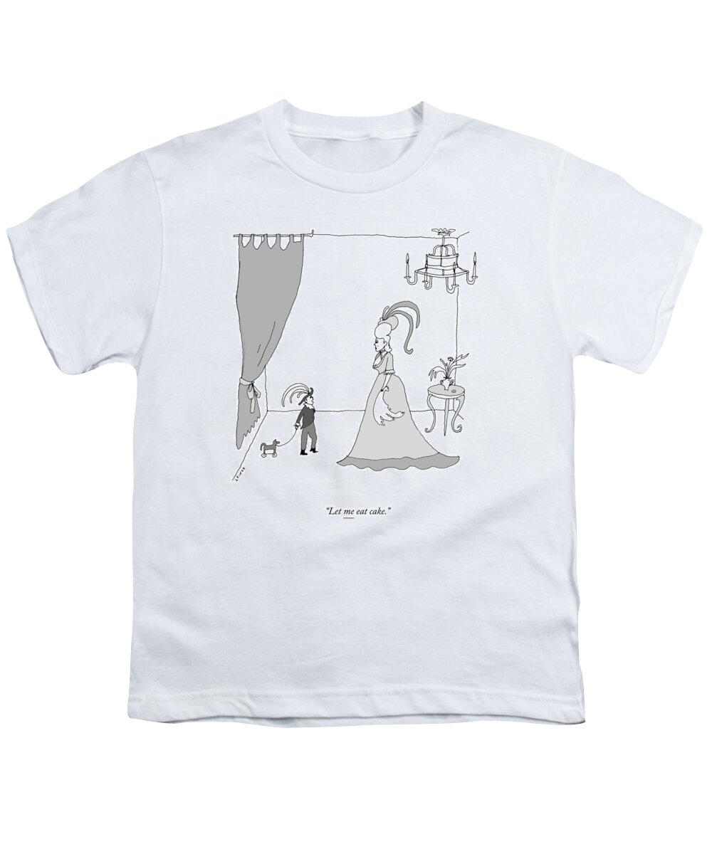 let Me Eat Cake. Youth T-Shirt featuring the drawing Let Me Eat Cake by Liana Finck