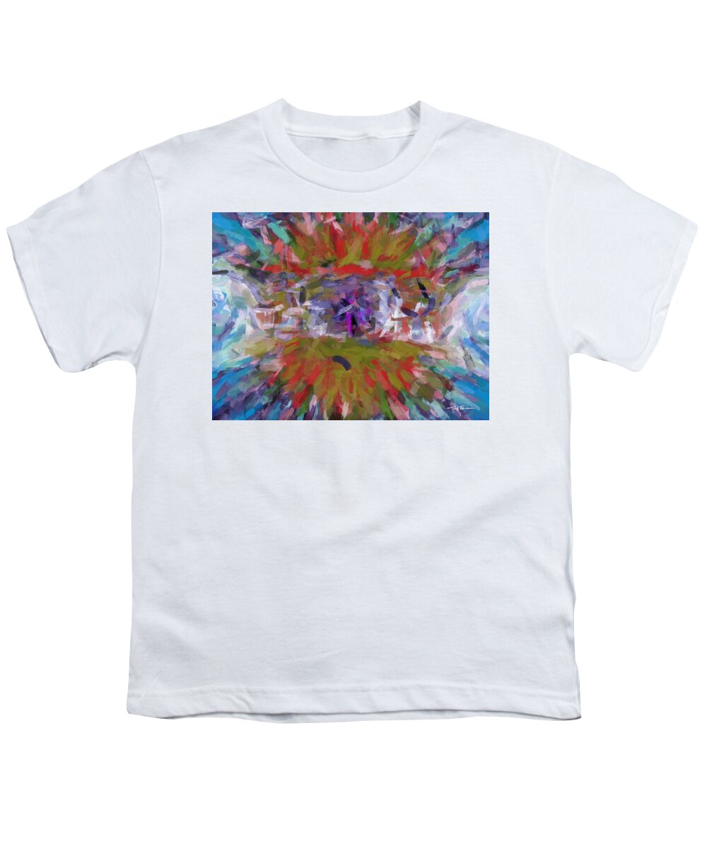 Modern Art Youth T-Shirt featuring the painting Leto Kirke by Trask Ferrero