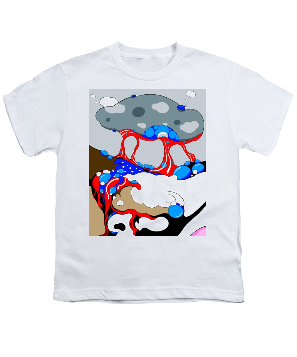Election Youth T-Shirt featuring the digital art Liquid Nation by Craig Tilley