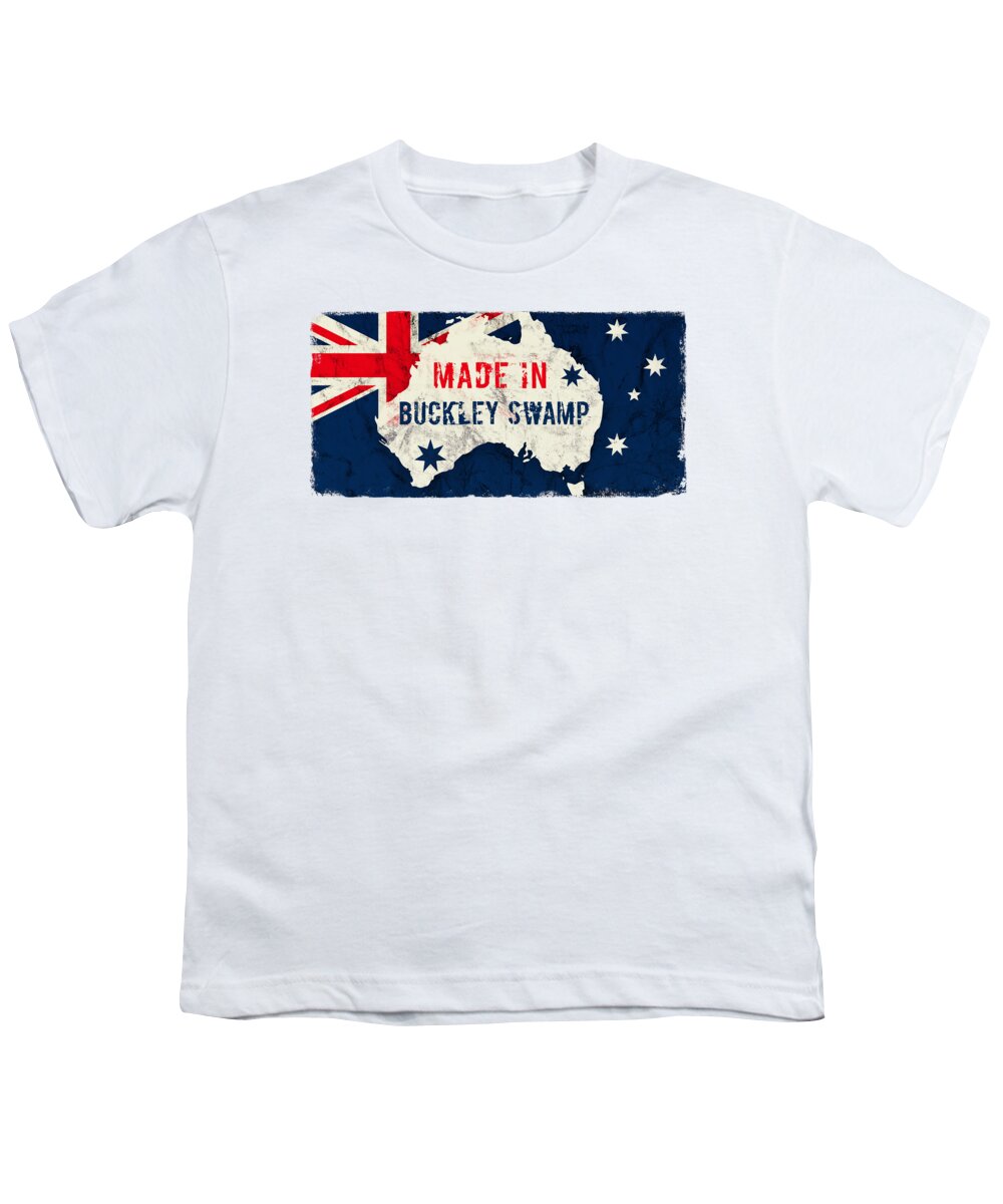 Buckley Swamp Youth T-Shirt featuring the digital art Made in Buckley Swamp, Australia #buckleyswamp #australia by TintoDesigns