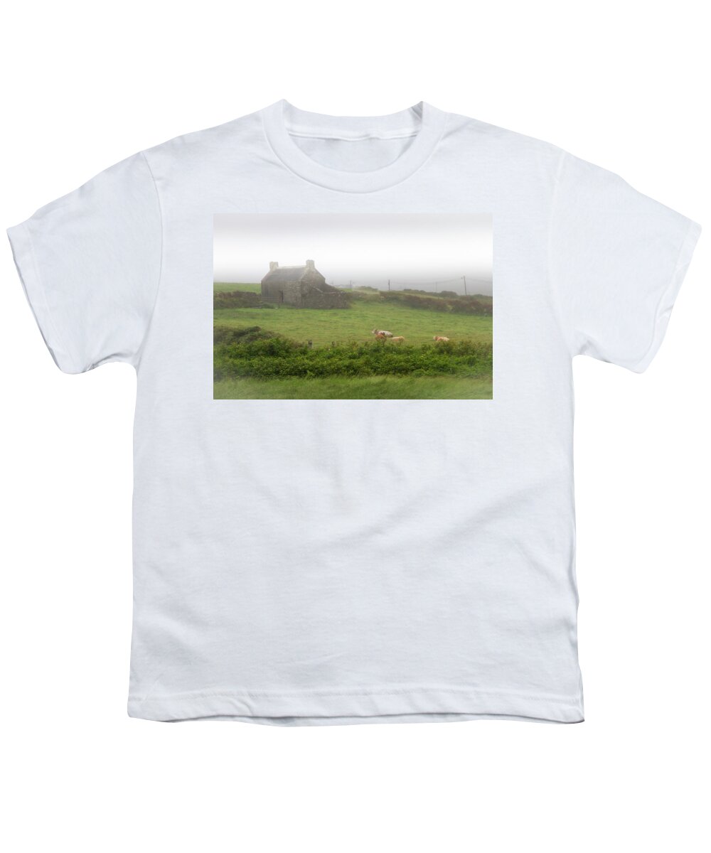 Misty Youth T-Shirt featuring the photograph Misty Ailihies Homestead by Mark Callanan