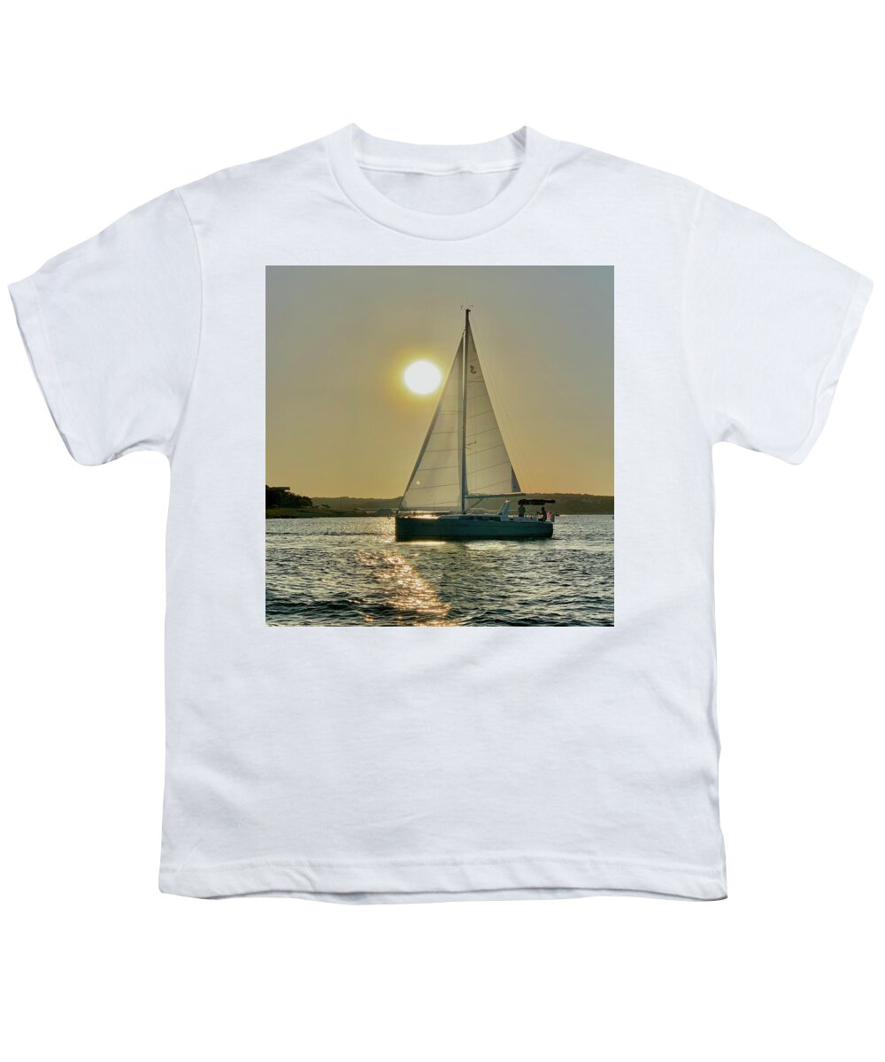 Sunset Youth T-Shirt featuring the photograph Moana Sunset by Kelly Smith