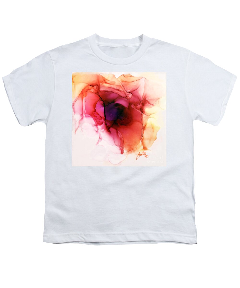 Morning Rose Youth T-Shirt featuring the painting Morning Rose by Daniela Easter