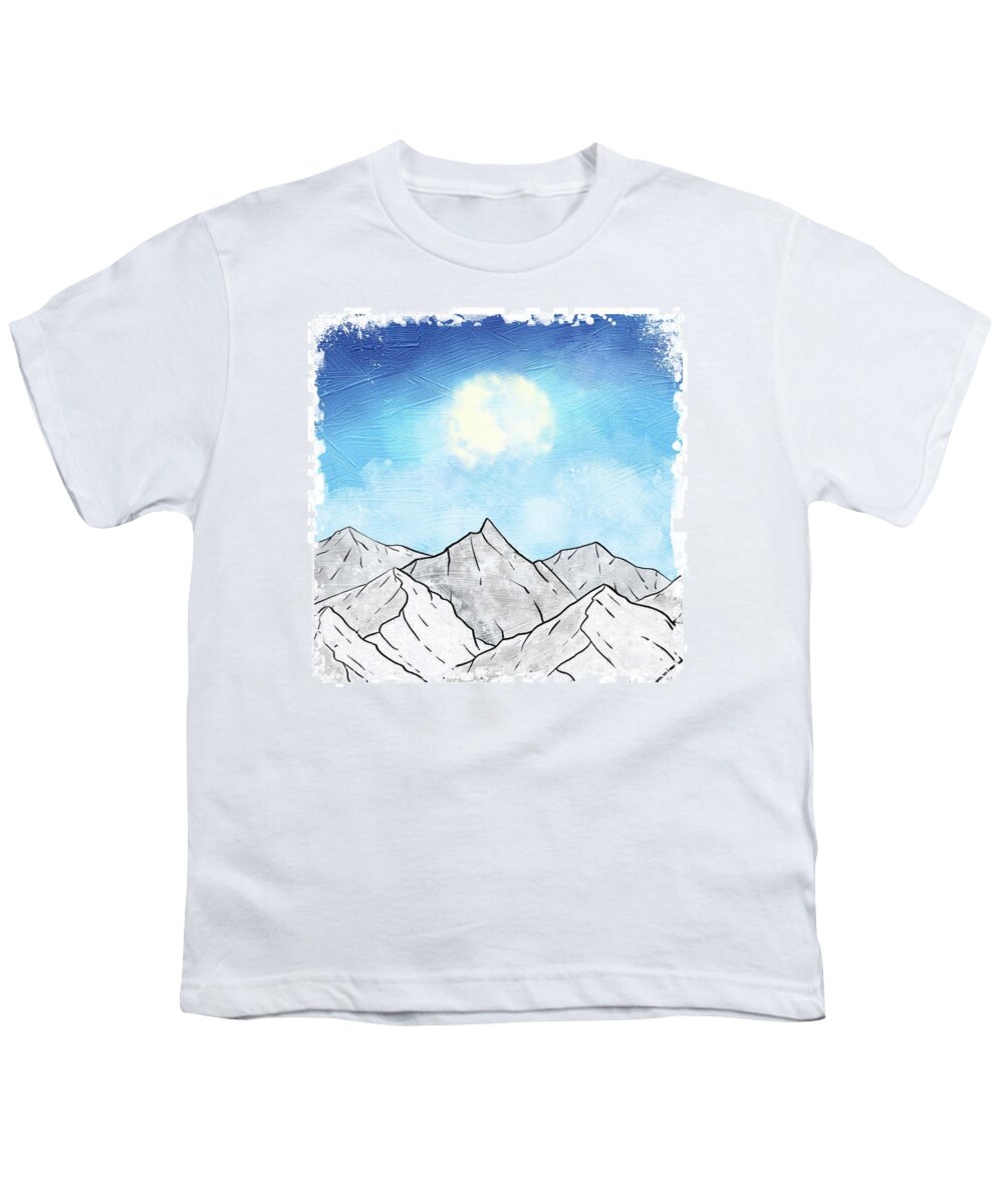 Mountain Collection Youth T-Shirt featuring the painting Mountain Pass by Mark Taylor