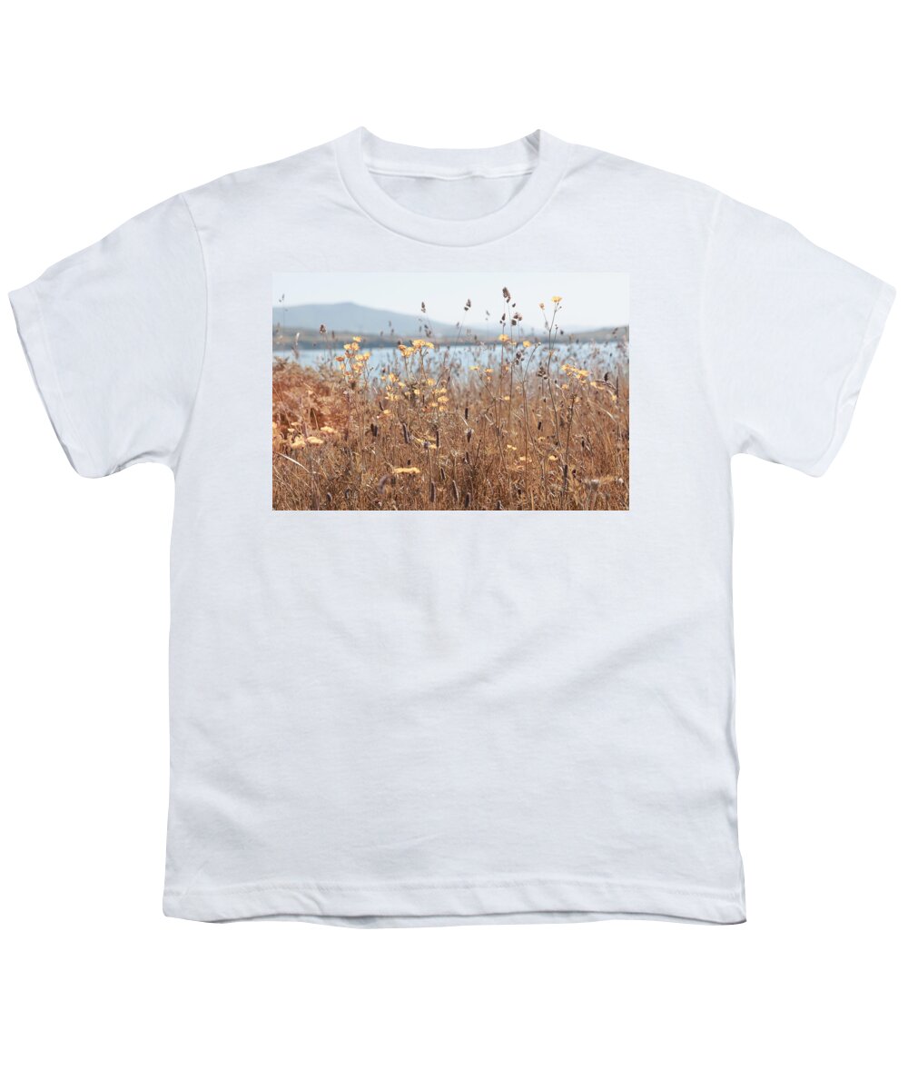 Clouds Youth T-Shirt featuring the photograph Mountainside Wildflowers by Debra and Dave Vanderlaan