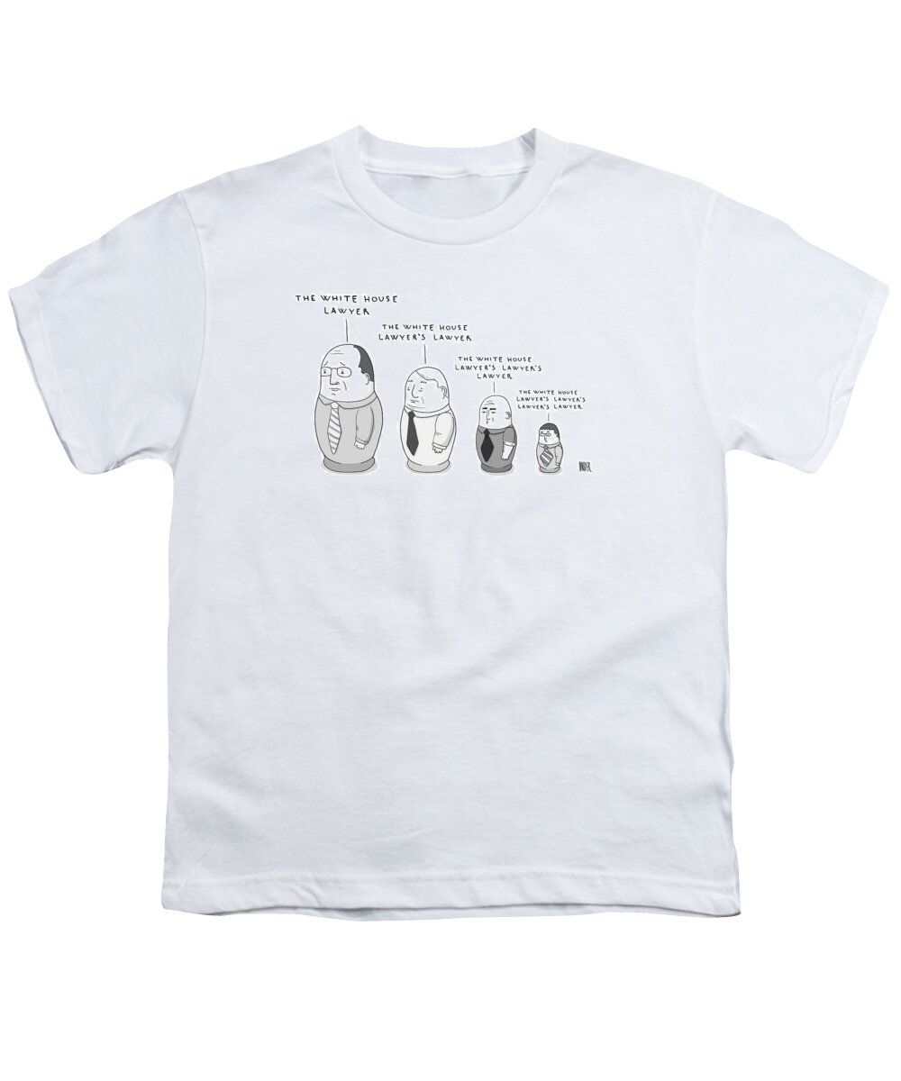 Captionless Youth T-Shirt featuring the drawing Nesting Dolls by Alexander Andreades