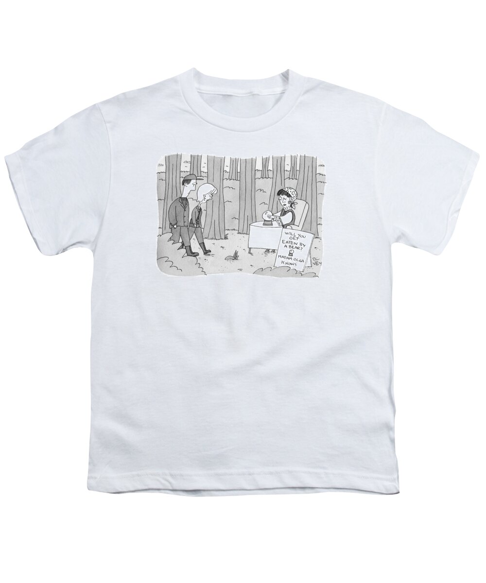 A25303 Youth T-Shirt featuring the drawing New Yorker August 30, 2021 by Peter C Vey