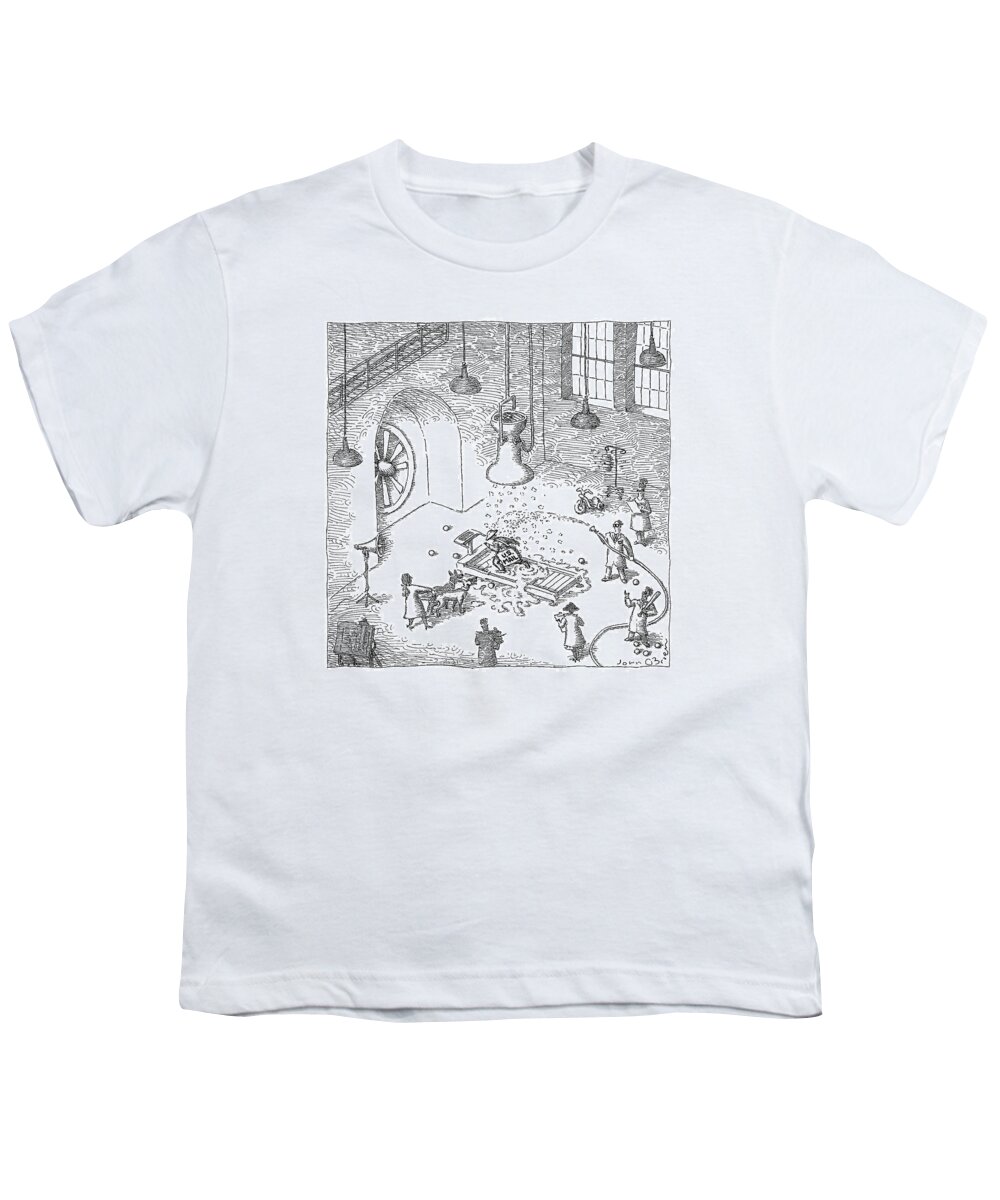 A24751 Youth T-Shirt featuring the drawing New Yorker December 27, 2021 by John O'Brien