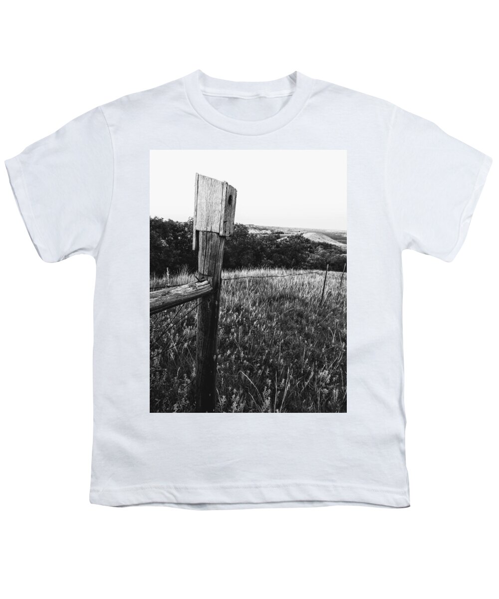 Bird House Youth T-Shirt featuring the photograph Old Blue Bird House by Amanda R Wright