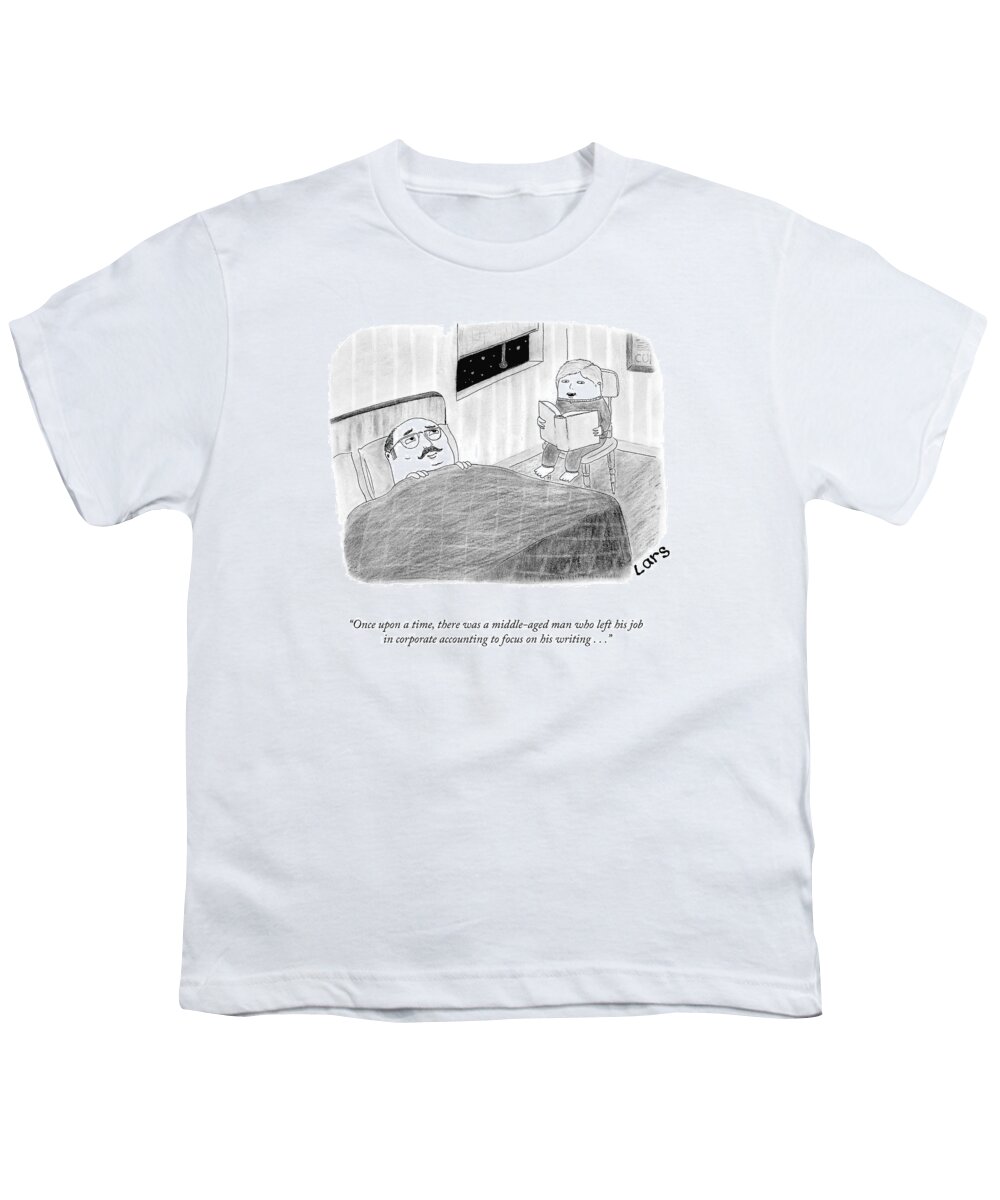 Once Upon A Time Youth T-Shirt featuring the drawing Once Upon A Time by Lars Kenseth