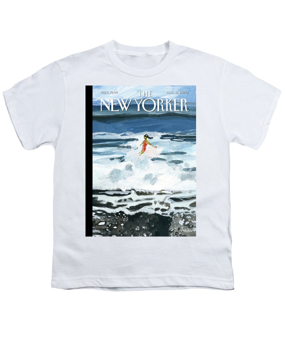 Summer Youth T-Shirt featuring the painting Out Of The Blue by Gayle Kabaker