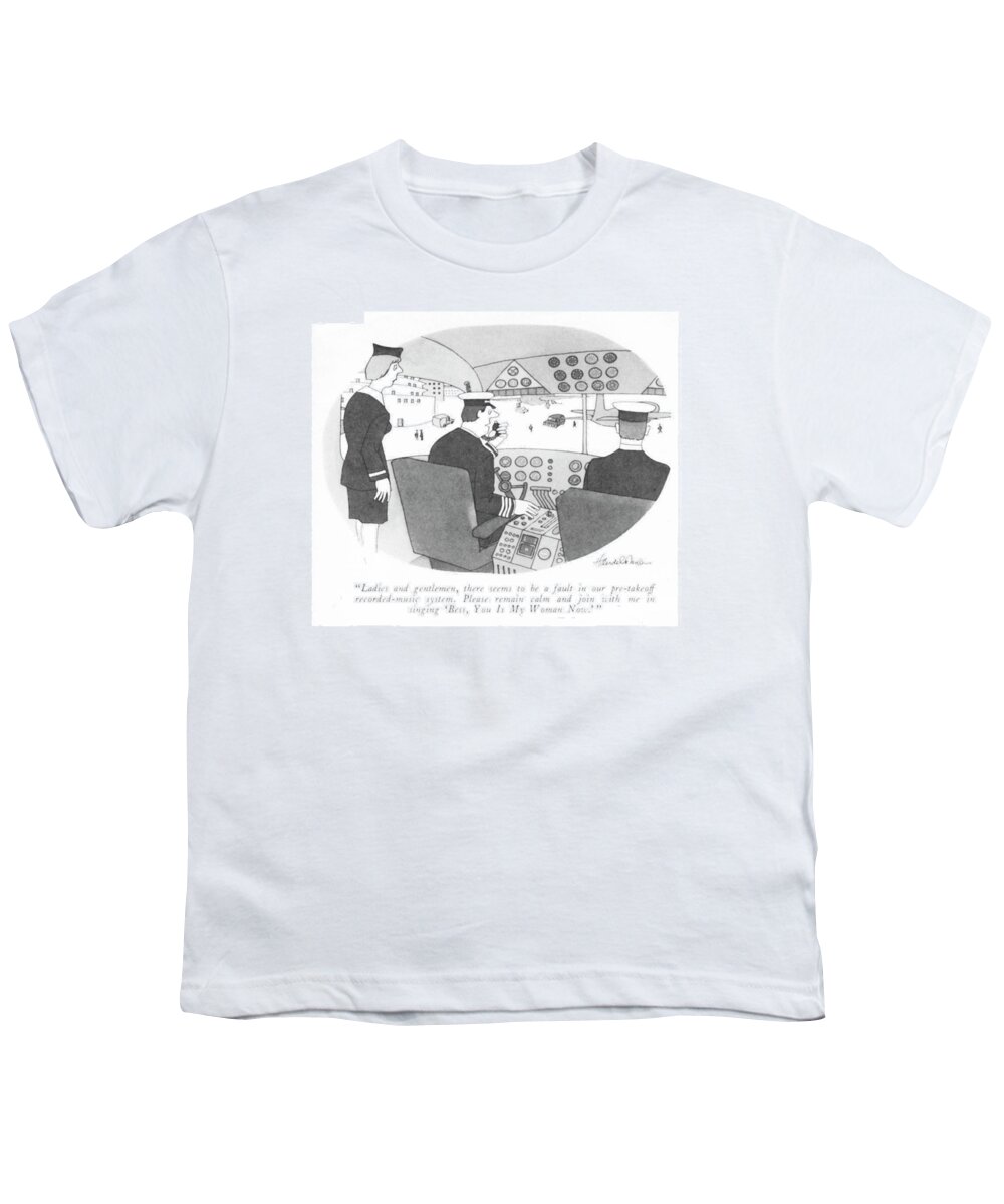 ladies And Gentlemen Youth T-Shirt featuring the drawing Please Remain Calm by JB Handelsman