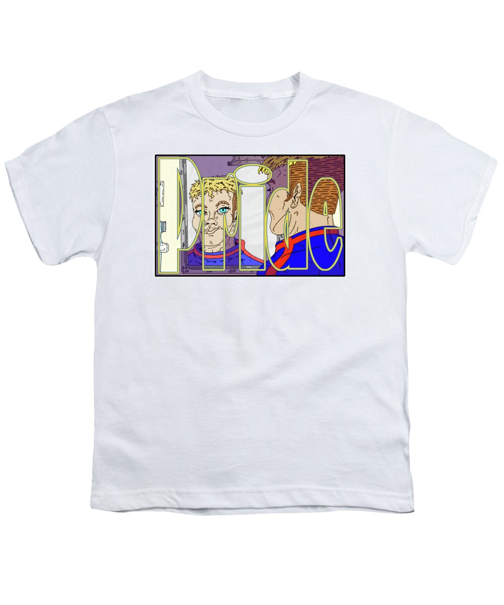 Pride Youth T-Shirt featuring the digital art Pride from the Seven Deadly Sins Series by Christopher W Weeks