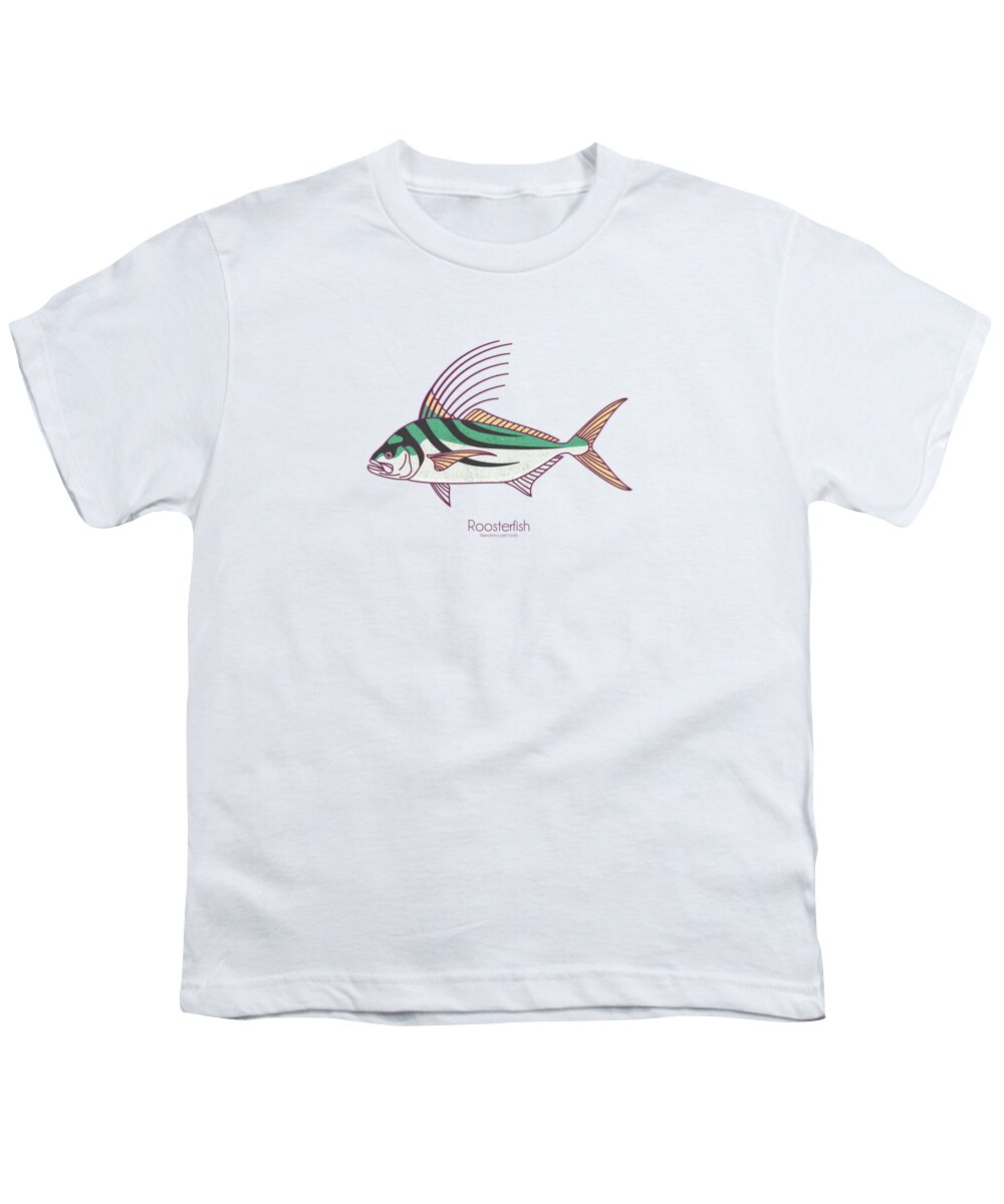 Roosterfsh Youth T-Shirt featuring the digital art Roosterfish by Kevin Putman