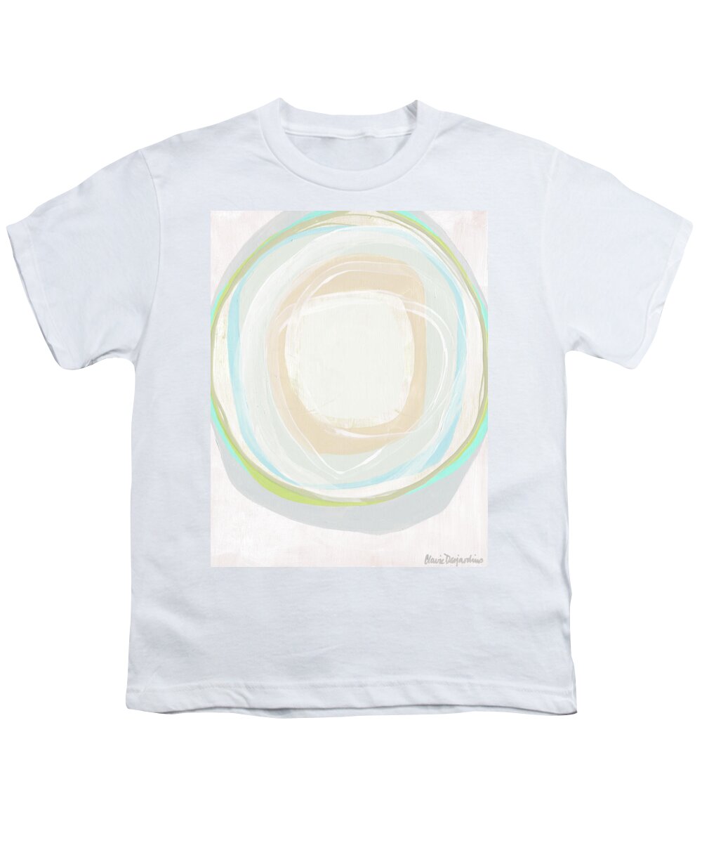 Abstract Youth T-Shirt featuring the painting Shade of Pale 02 by Claire Desjardins