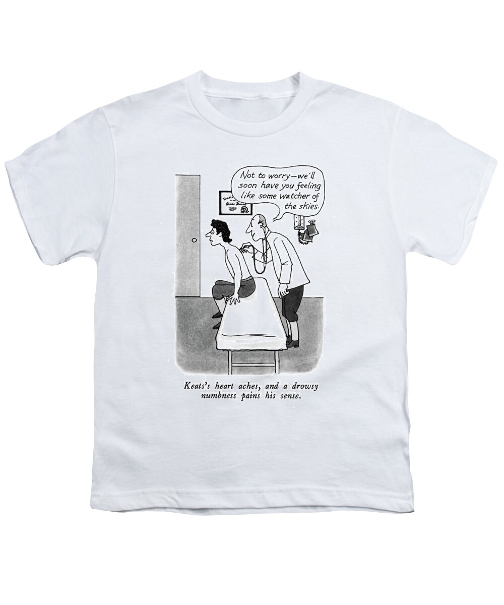 Captionless Youth T-Shirt featuring the drawing Some Watcher Of The Skies by JB Handelsman