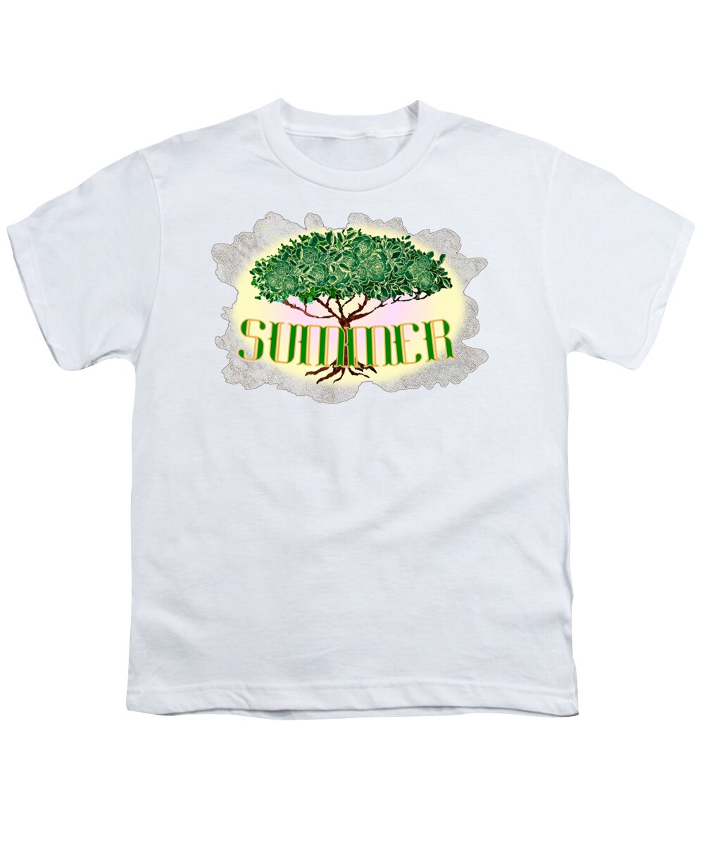 Summer Youth T-Shirt featuring the digital art Summer is Here by Delynn Addams