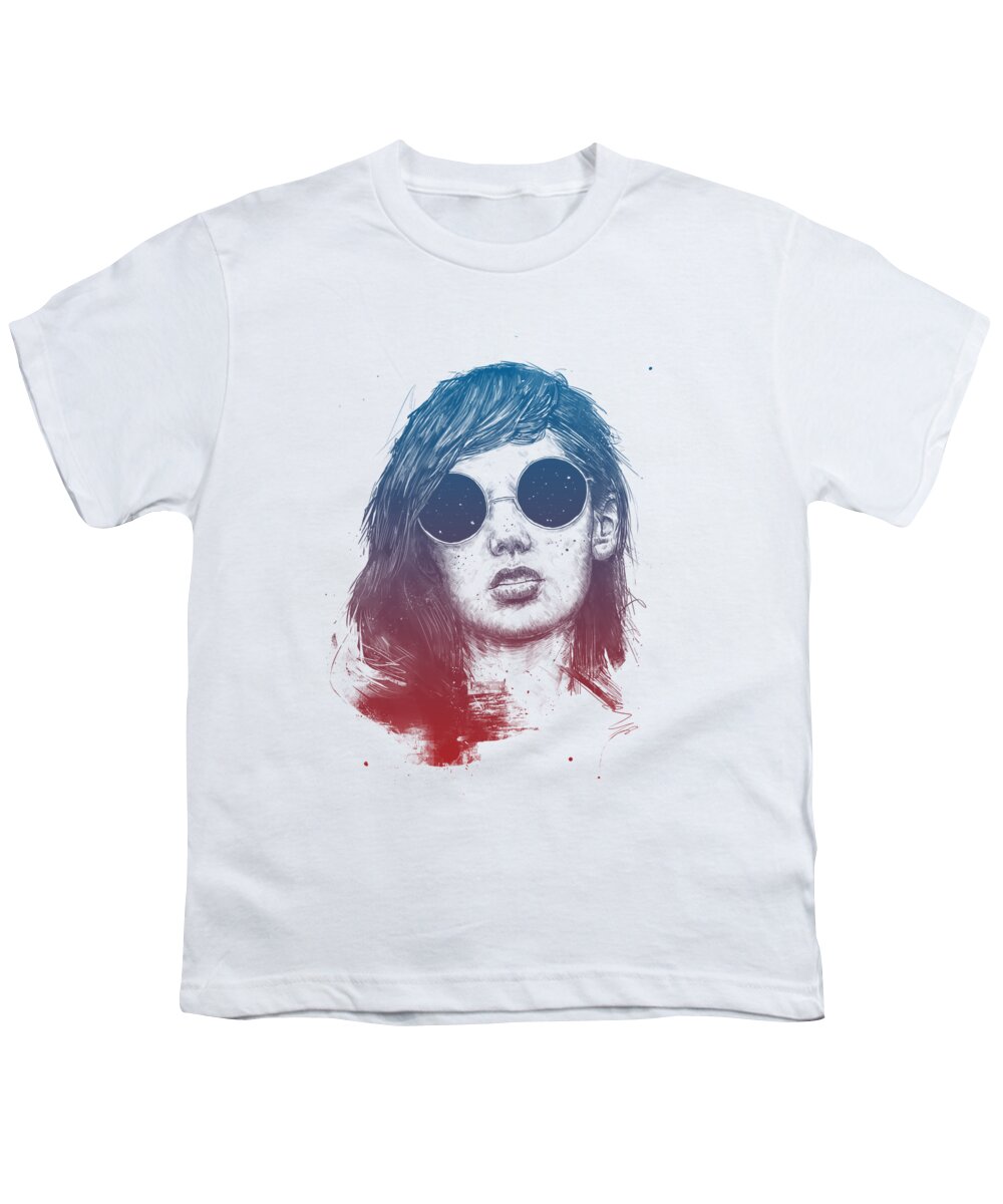Summer Youth T-Shirt featuring the drawing Summer Nights by Balazs Solti