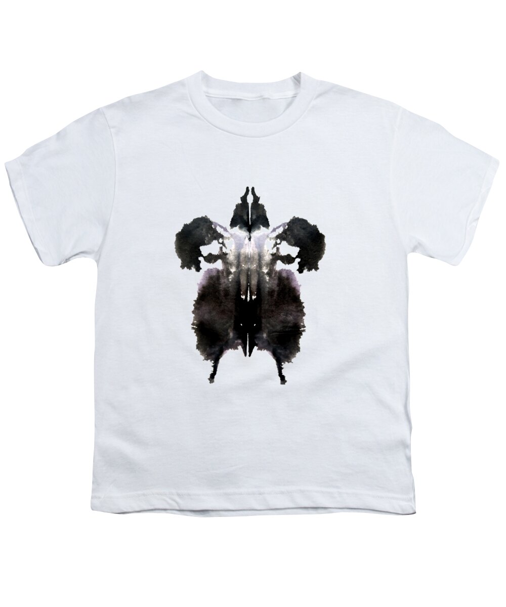 Black Youth T-Shirt featuring the painting Sumo Kumo by Stephenie Zagorski