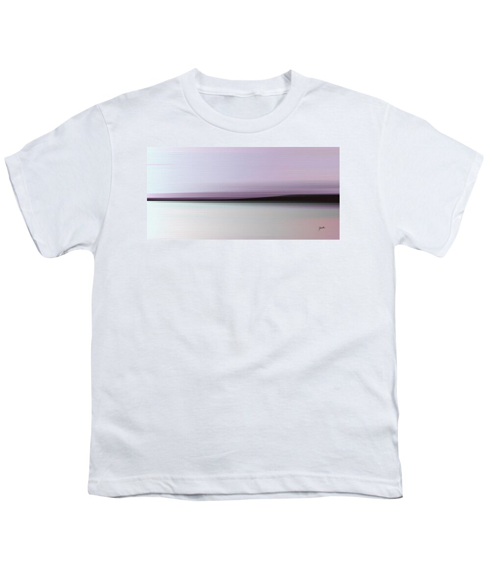 Abstract Youth T-Shirt featuring the painting Sunrise - Bright Large Tranquil Abstract Landscape Painting by iAbstractArt