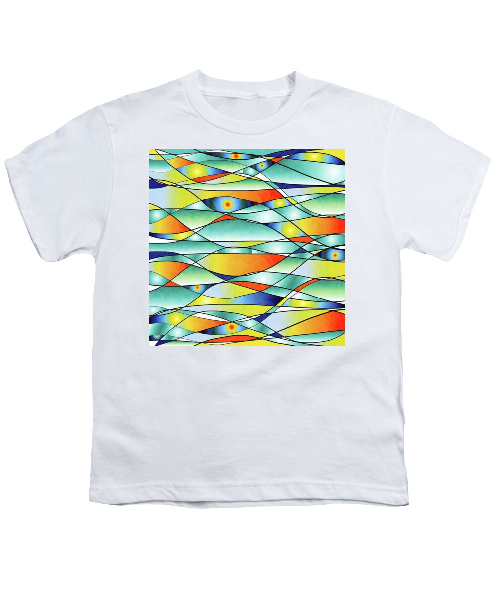Sunrise Youth T-Shirt featuring the digital art Sunrise Fish Eyes by Sand And Chi