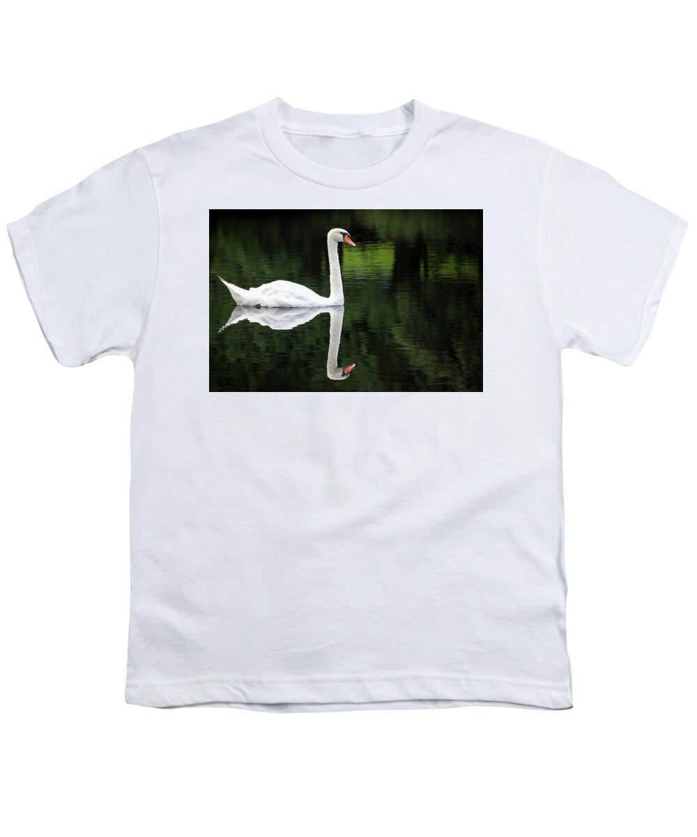 Petoskey Youth T-Shirt featuring the photograph Swan at Spring Lake by Robert Carter