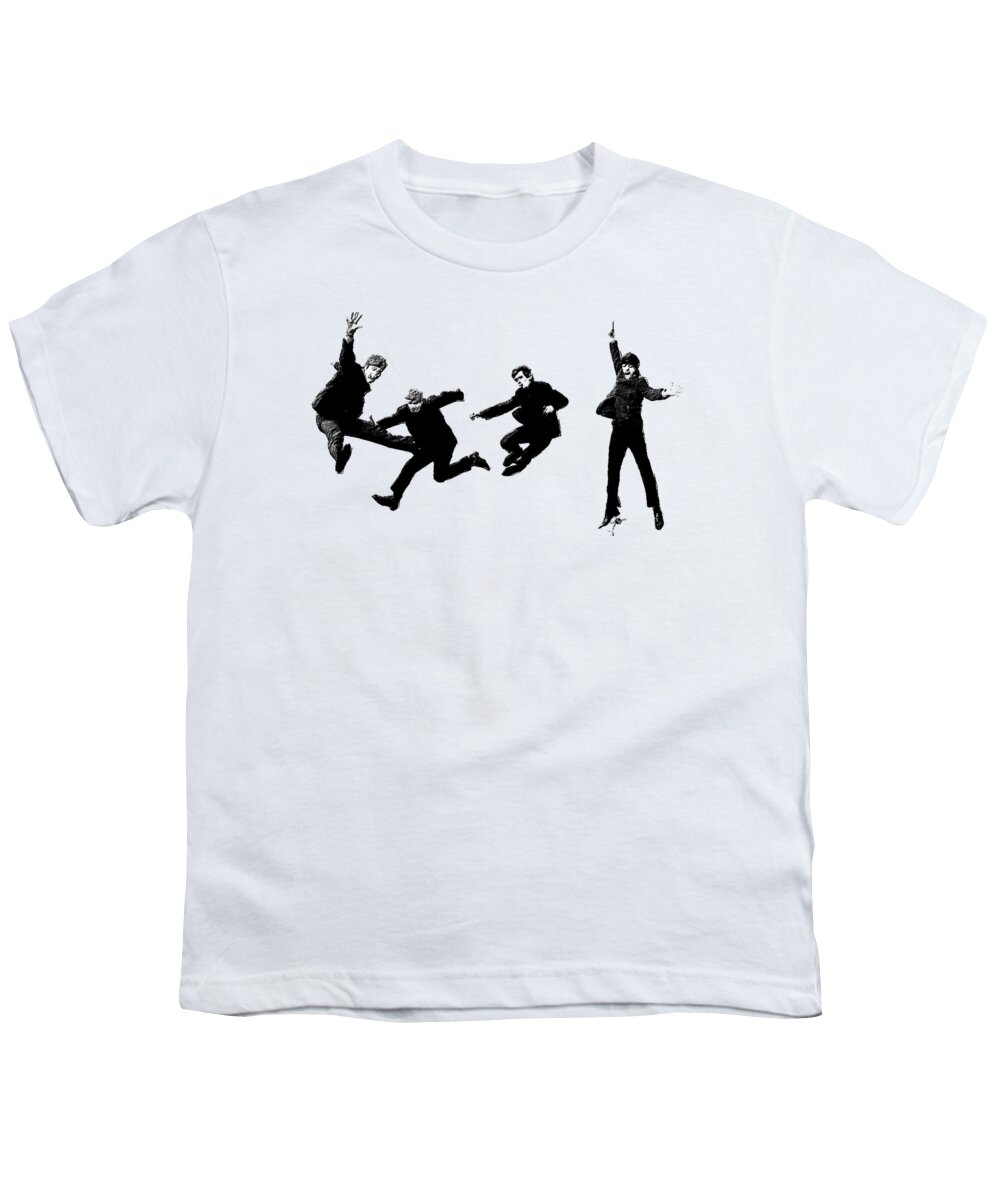 The Beatles Youth T-Shirt featuring the painting The Beatles Jump by Tony Rubino