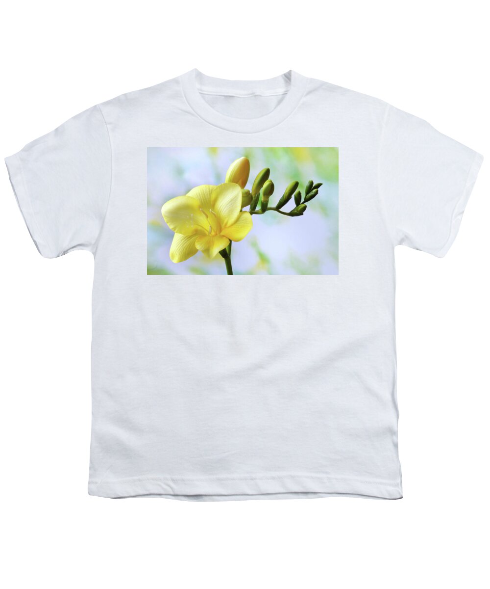 Freesia Youth T-Shirt featuring the photograph The Beauty Of Freesia by Terence Davis