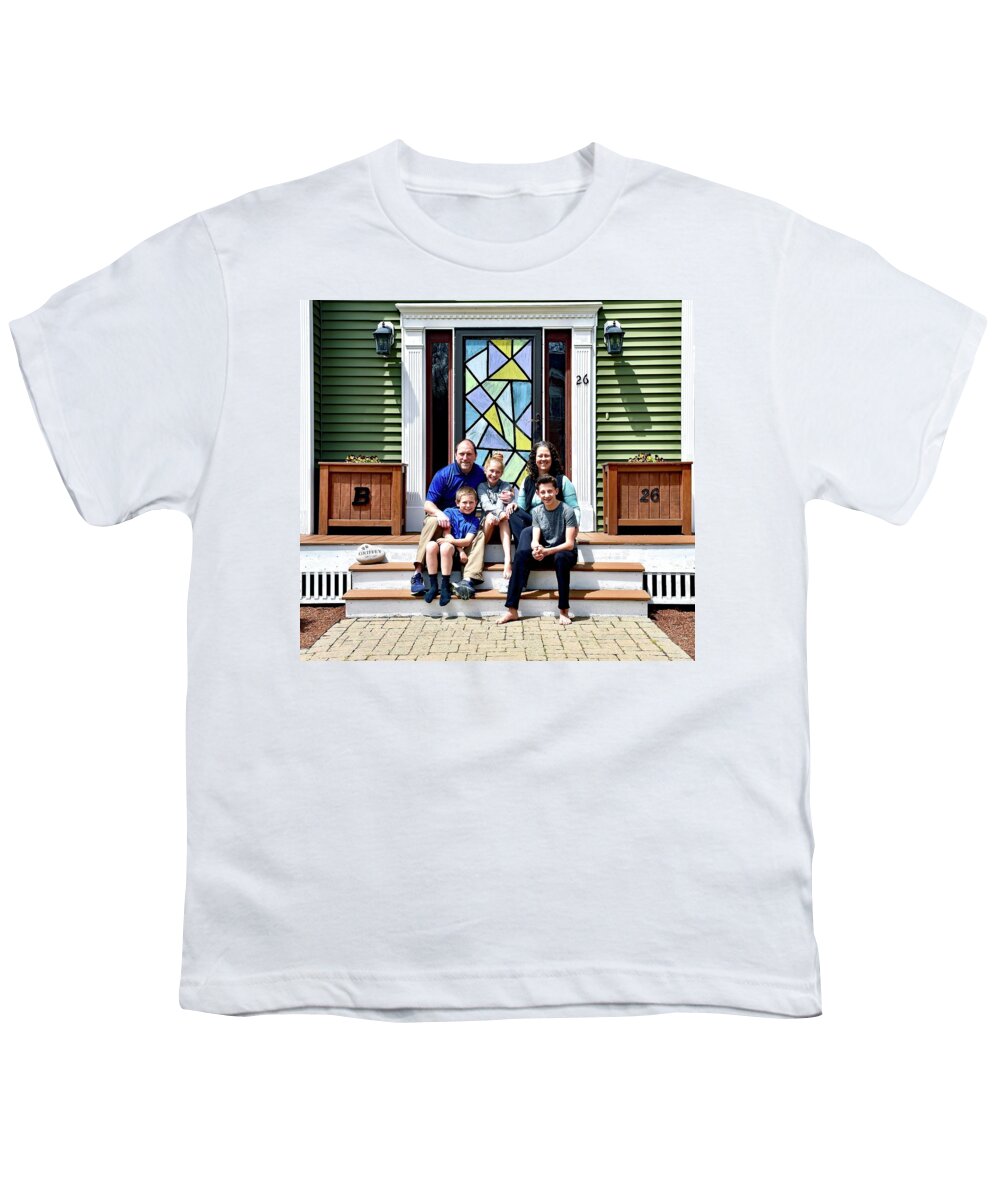 Front Steps Youth T-Shirt featuring the photograph The Boulay Family by Monika Salvan