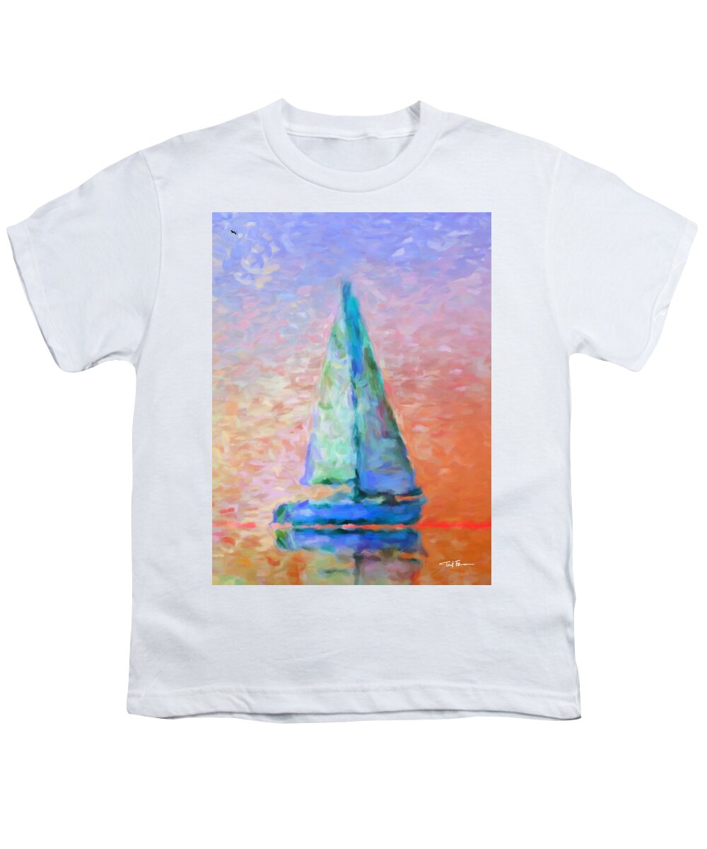 Nautical Youth T-Shirt featuring the painting The Daring by Trask Ferrero
