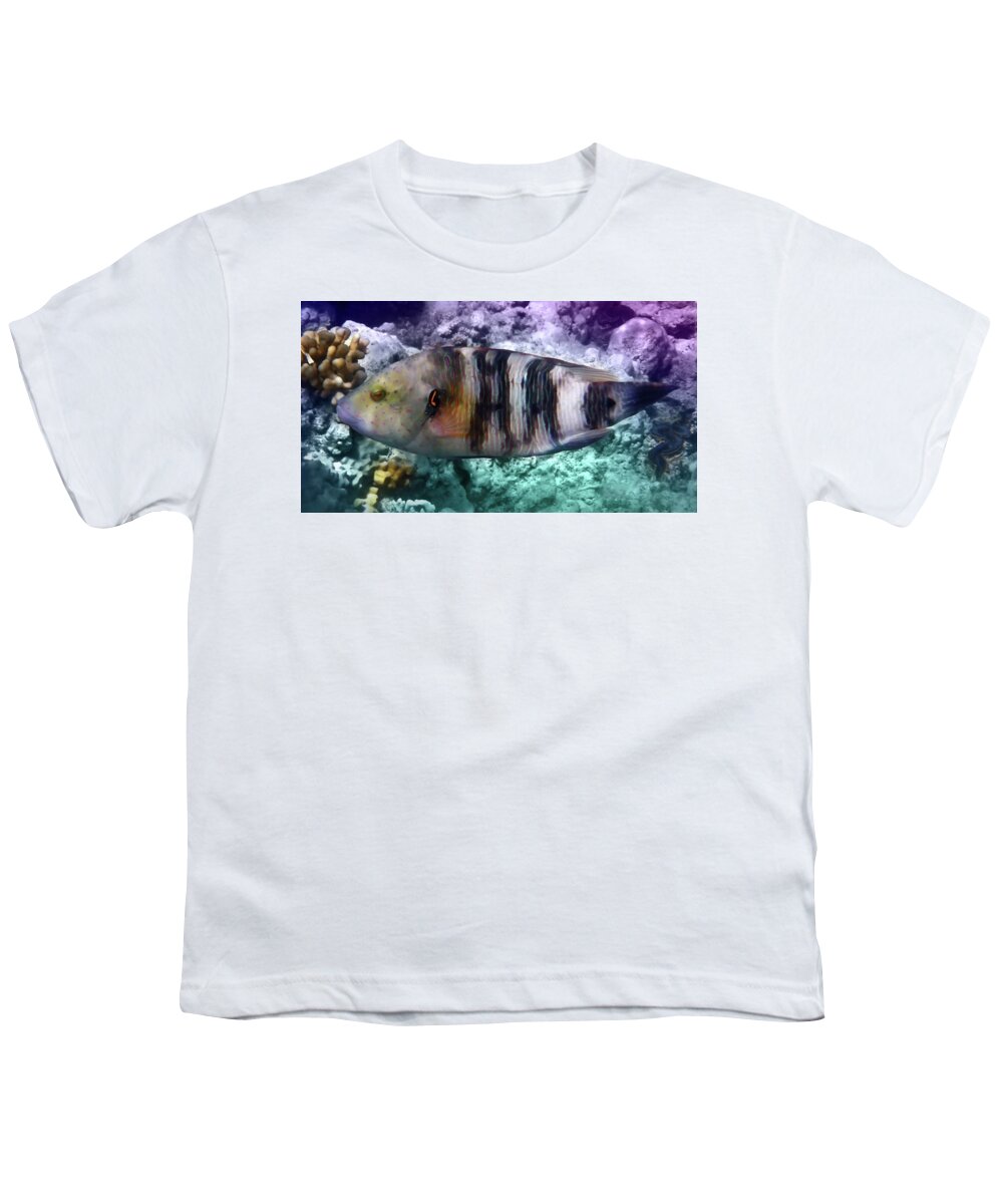 Wrasse Youth T-Shirt featuring the photograph The Exotic And Exciting Broomtail Wrasse by Johanna Hurmerinta