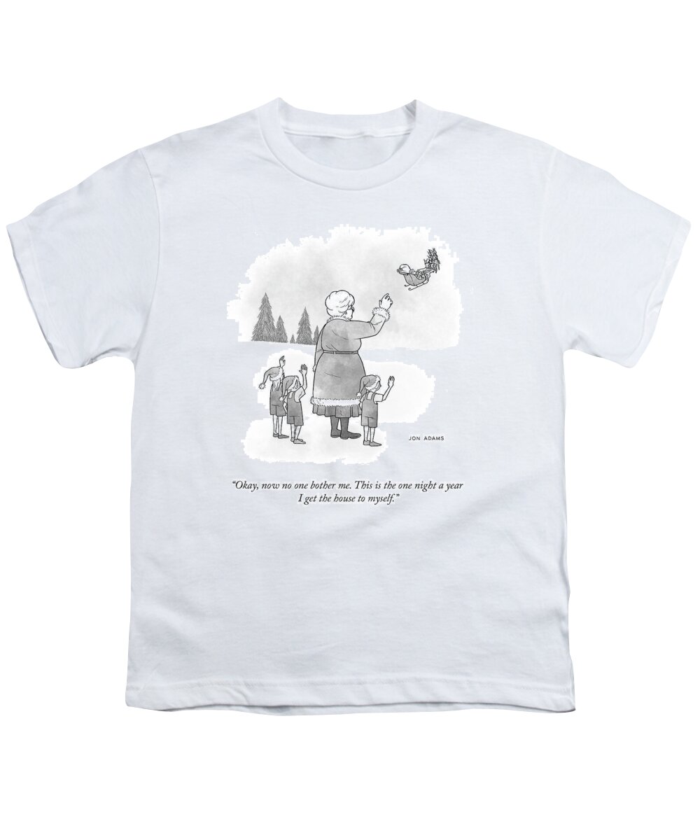 “okay Youth T-Shirt featuring the drawing The One Night A Year by Jon Adams