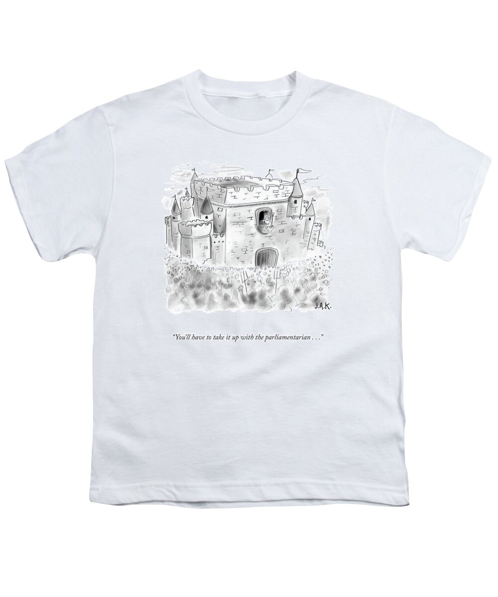 You'll Have To Take It Up With The Parliamentarian . . . Youth T-Shirt featuring the drawing The Parliamentarian by Jason Adam Katzenstein