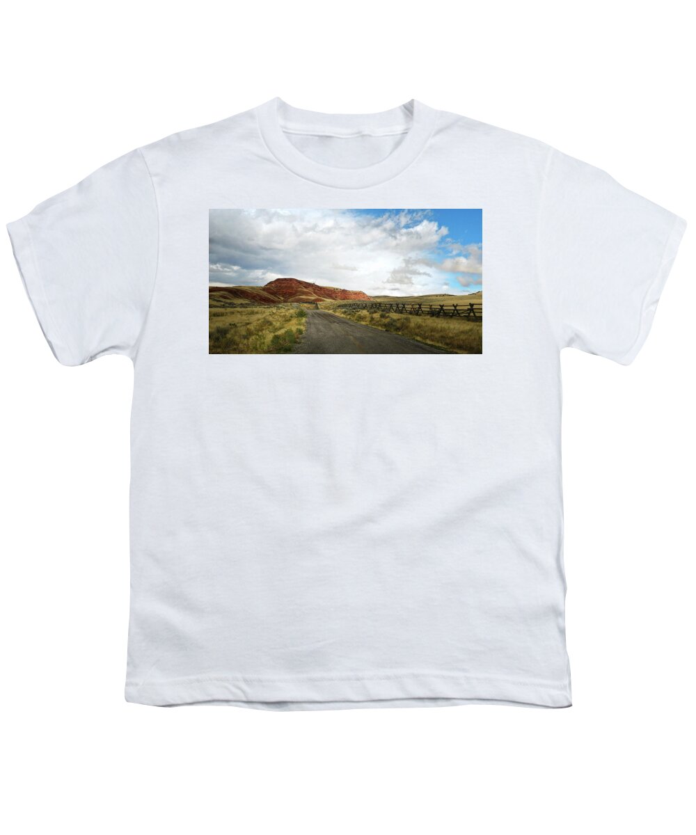 Red Hills Youth T-Shirt featuring the photograph The Road Less Traveled by Laura Putman