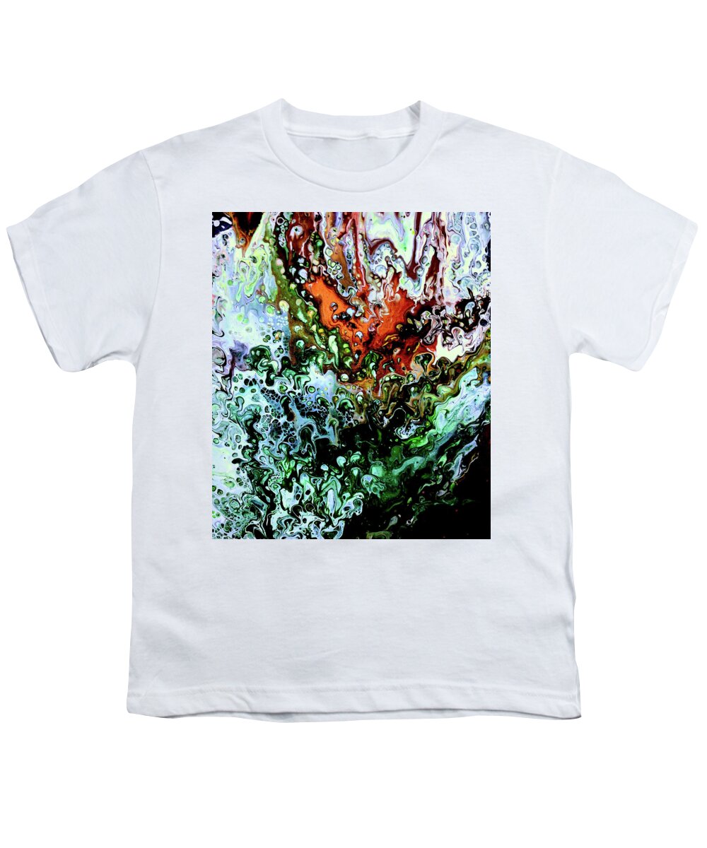 Ocean Youth T-Shirt featuring the painting The Sea Below by Anna Adams