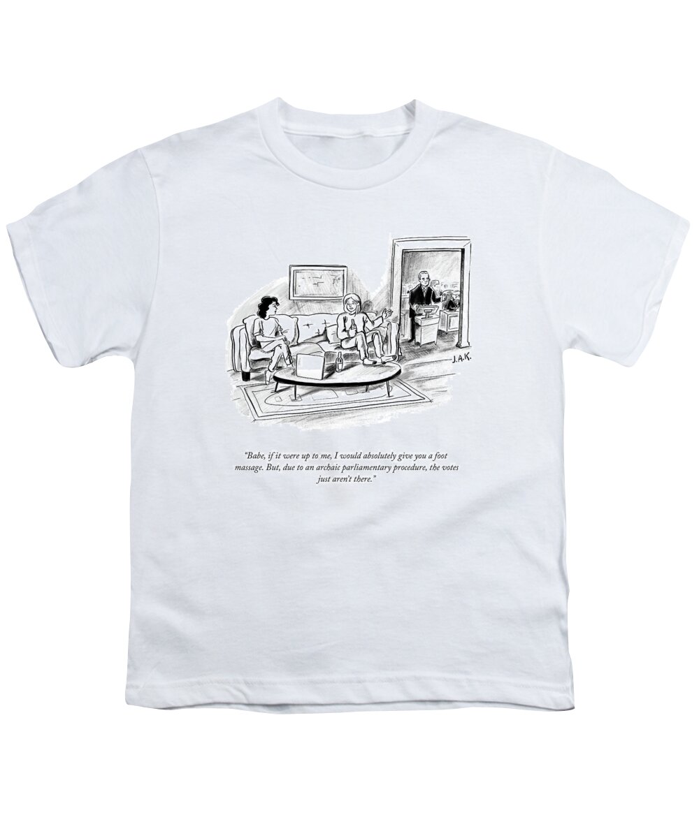 Babe Youth T-Shirt featuring the drawing The Votes Just Aren't There by Jason Adam Katzenstein